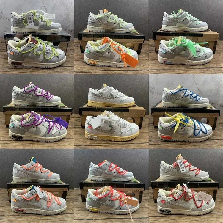 Nike Dunk Low Off-White Lot 43 shoes DM1602-128 DJ0950-108  