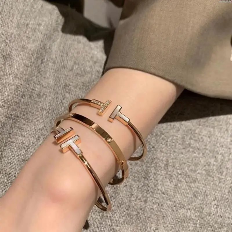 Tiffany Double T Diamond Mother-of-Pearl Bracelet