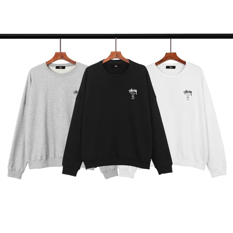 Stussy World Tour Gradient Letter Print Oversized Crewneck Sweatshirt – Unisex Streetwear  